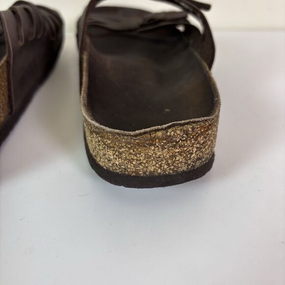 Birkenstock Granada Sandals Brown Leather Cork Footbed Well Worn Distressed ~40 - Picture 12 of 16